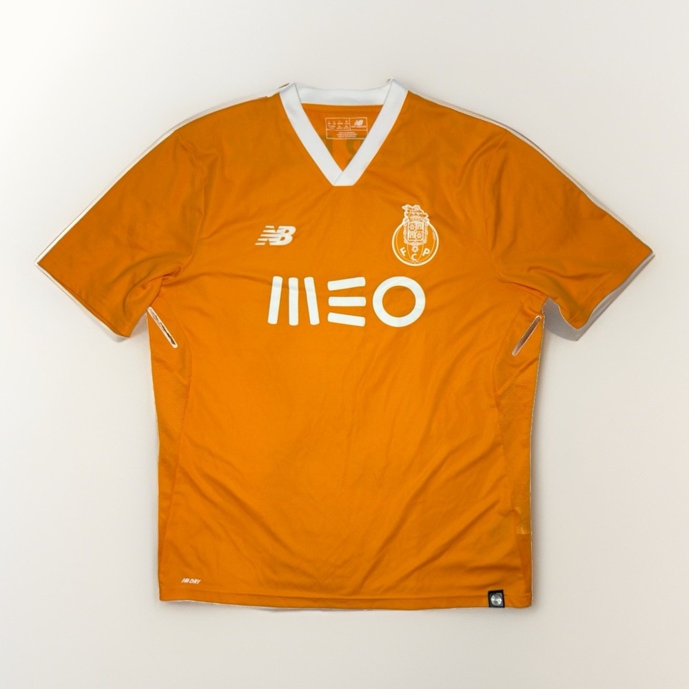 New Balance FC Porto Soccer Jersey Men's Size L Orange Portugal MEO